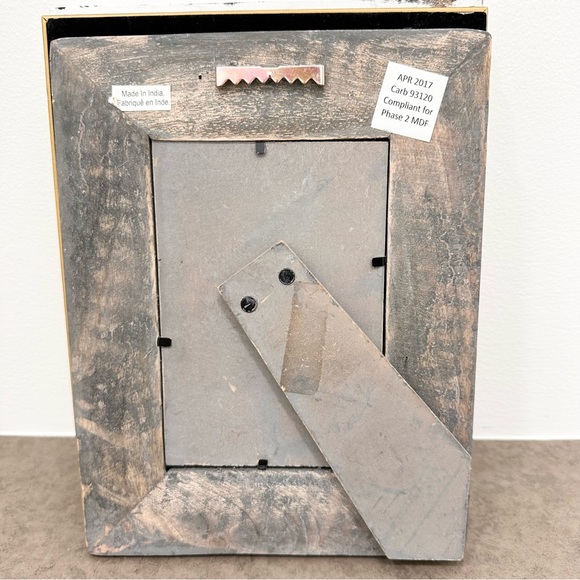 Set of 4 Distressed Wood Picture Frames Black Gray White 4x6 5x7 Gallery Wall - Picture 12 of 16